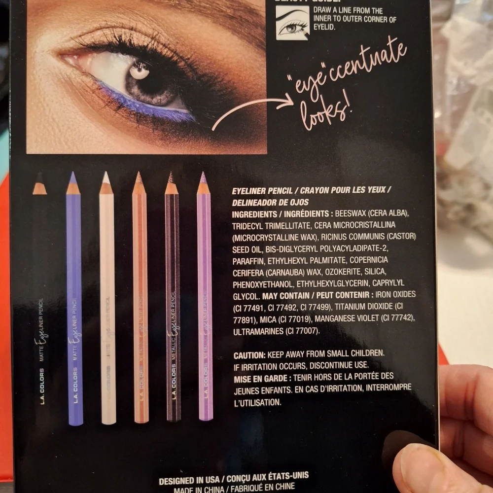 L.A. Colors Accentuate Eyeliner Pencil Set with Sharpener